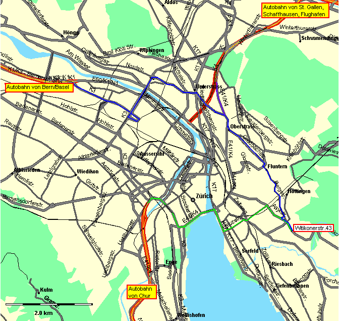 Weg von der Autobahn